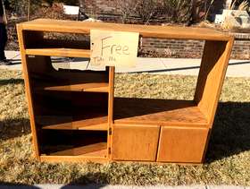 Freecycle Oak entertainment center