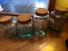 Freecycle Glass storage jars