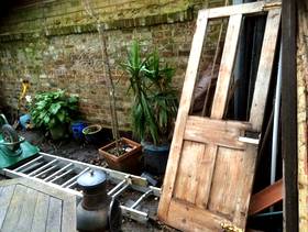Freecycle Edwardian back door, 203cm x 75.5cm x 5cm