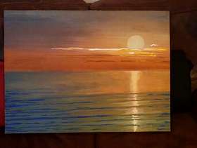 Freecycle Sunset canvas picture
