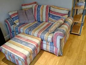 Freecycle Sofa with foot stool