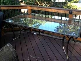 Freecycle Outdoor Glass Table
