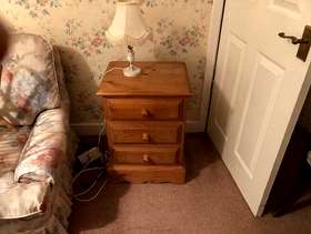 Freecycle Antique pine bedside cabinet