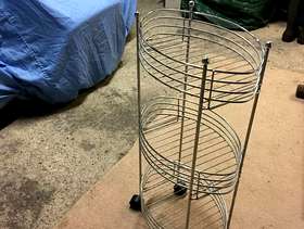 Freecycle Chrome storage unit.