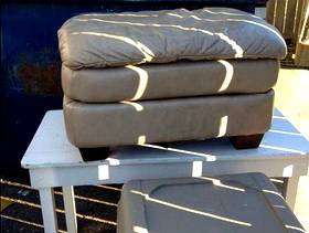 Freecycle Large ottoman maybe leather