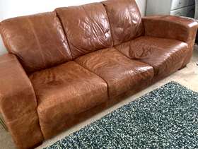Freecycle Three seater leather settee