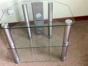 Freecycle Glass Modern TV Stand