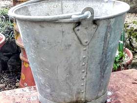 Freecycle Vintage galvanised riveted bucket