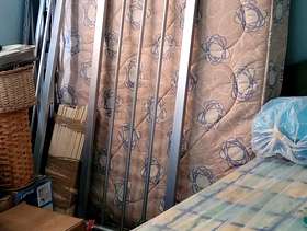 Freecycle Dismantled steel double bed with clean mattress