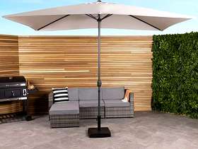 Freecycle Beige cantilever rectangular parasol