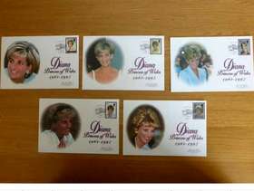 Freecycle Princess Diana stamps on covers