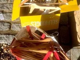 Freecycle Wooden coat hangers