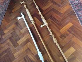 Freecycle Wooden curtain rails.