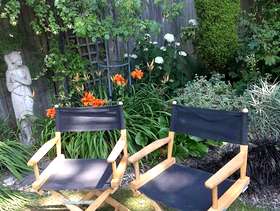 Freecycle Two Wood and Canvas Director’s Chairs