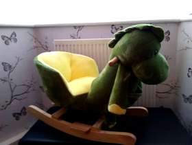 Freecycle Dinosaur rocker + baby dinosaur
