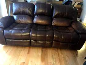 Freecycle Leather sofa