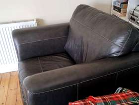 Freecycle Charcoal grey cuddle chair