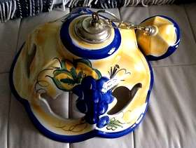 Freecycle Ceramic blue and yellow shade