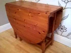 Freecycle Traditional pine drop leaf table 5 feet by 3 feet