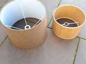 Freecycle 4 beige lampshades. 2 large 2 small