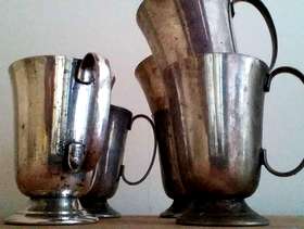 Freecycle Silver Plated Tankards x 6
