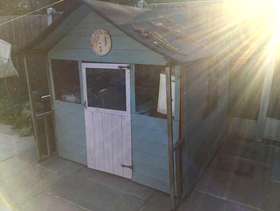 Freecycle Painted wooden playhouse