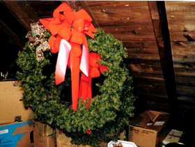 Freecycle Christmas decorations and Christmas tree ornaments.