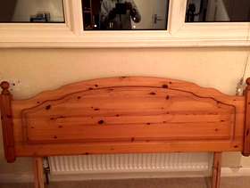 Freecycle Pine headboard